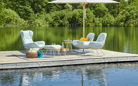 Freifrau Leyasol Wingback Chair und Lounge Chair Outdoor Sessel Wohndesign Maierhofer