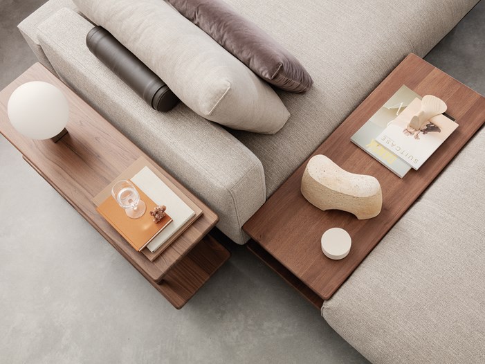 Rolf Benz VOLO Sofaregal und Couchtisch 933 Nussbaum Wohndesign Maierhofer