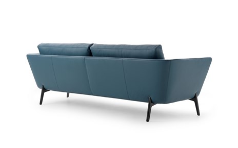 Leolux Rego Recamiere Sofarücken Leder blau Wohndesign Maierhofer