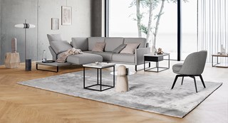 Rolf Benz Cara Sofa Stoff grau Ambiente Wohndesign Maierhofer