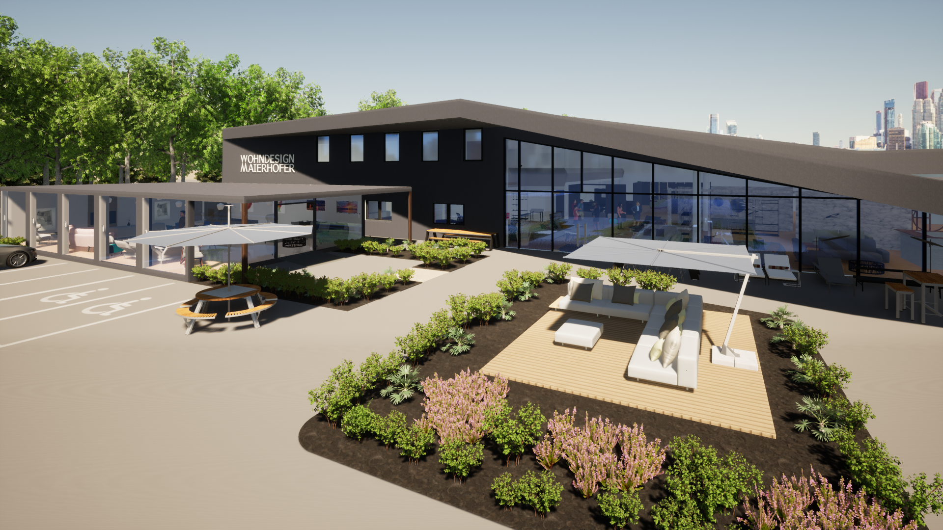 Outdoor Pavillon Brunn - Rendering Preview 2