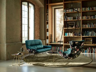 Freifrau Leya Couch Wingback Swing Gobelin Wohndesign Maierhofer