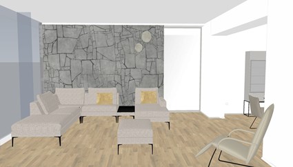 Visualisierung - Blick Wohnzimmer