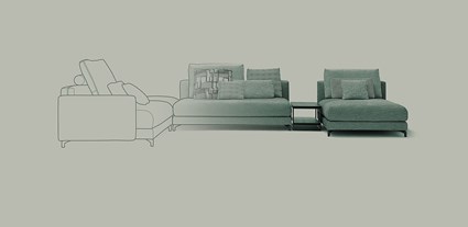 Rolf Benz NUVOLA Sofa 3D Konfigurator