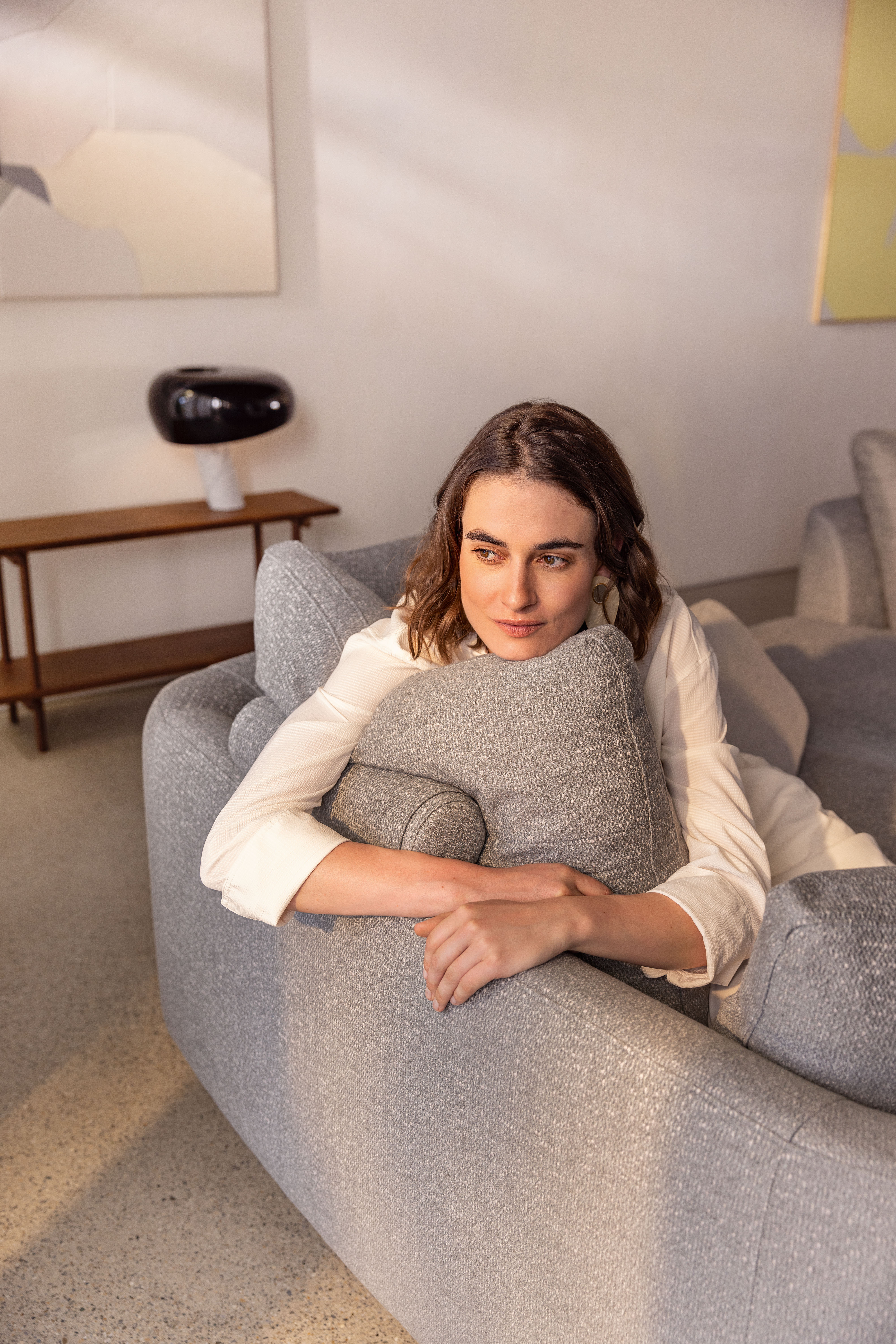 Rolf Benz Kumo Sofa Stoff Rücken Kissen Modell Wohndesign Maierhofer Wien