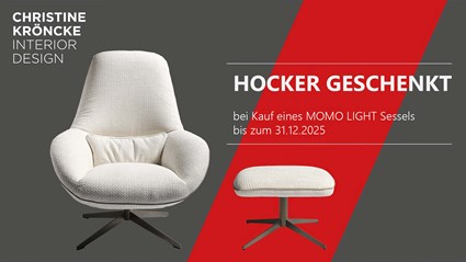 Christine Kröncke Momo Light Sessel Aktion Promotion Wohndesign Maierhofer