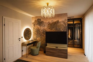 Innenarchitektur Einrichtungsplanung Schlafzimmer mit Garderobe