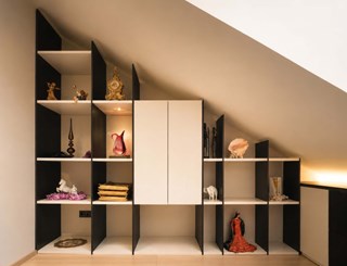 Innenarchitektur Raumplanung Arbeitszimmer Bücherregal (c) Wohndesign Maierhofer