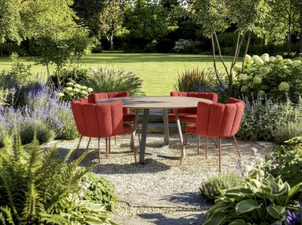 KFF Gaia Outdoor Gartensessel rot Wohndesign Maierhofer