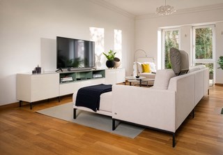 Innenarchitektur Projekt Wohnzimmer Rolf Benz Cara Sofa Wien (c) Wohndesign Maierhofer